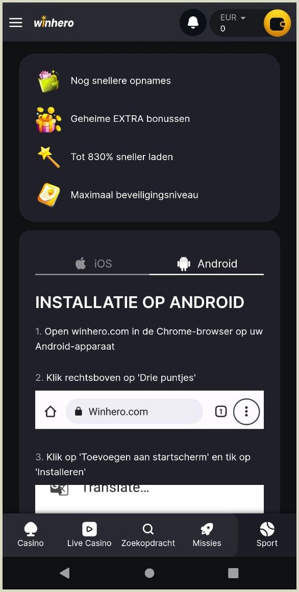 Makkelijk te gebruiken: WinHero app en website